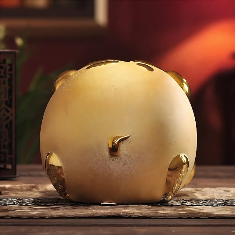 Tirelire Cochon en Céramique Dorée - Design Luxueux pour Votre Épargne