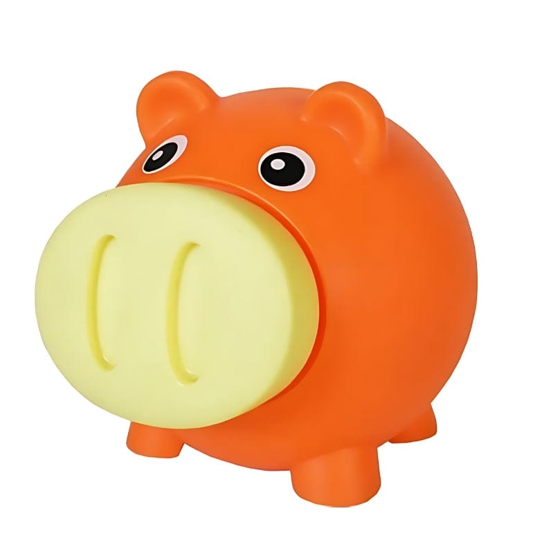 Tirelire Cochon - pour Enfants et Adultes Orange